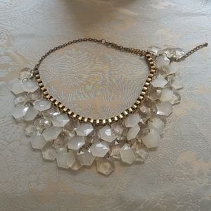 Crystal ice statement necklace